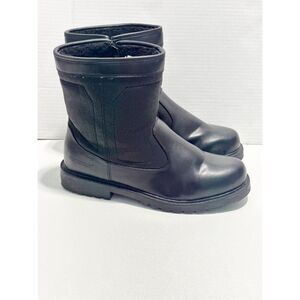 Weatherproof Stadium‎ Women's Faux Fur Faux Leather Pull-On Ankle Boots Black 11